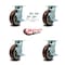 Service Caster 6 Inch Polyurethane Caster Set with Roller Bearings and Brake/Swivel Lock SCC SCC-30CS620-PPUR-TLB-BSL-4 - alternate 2